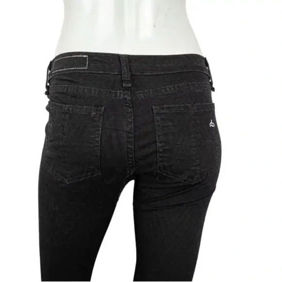 Rag & Bone Women's Skinny Legging Jeans Chevron Ombre Black Stretch SZ 26 - Picture 3 of 13